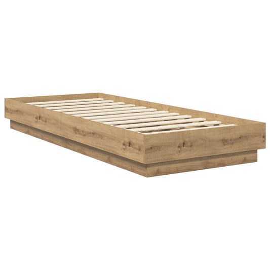 vidaXL Floor Bed Frame Artisan Oak 80 x 200 cm Engineered Wood
