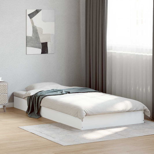vidaXL Floor Bed Frame White 80 x 200 cm Engineered Wood