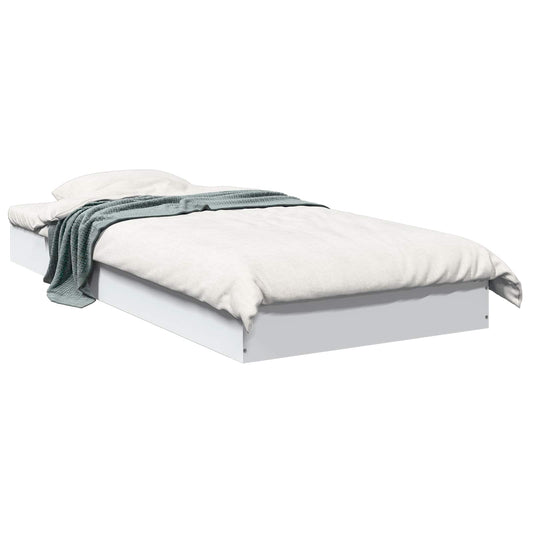vidaXL Floor Bed Frame White 80 x 200 cm Engineered Wood