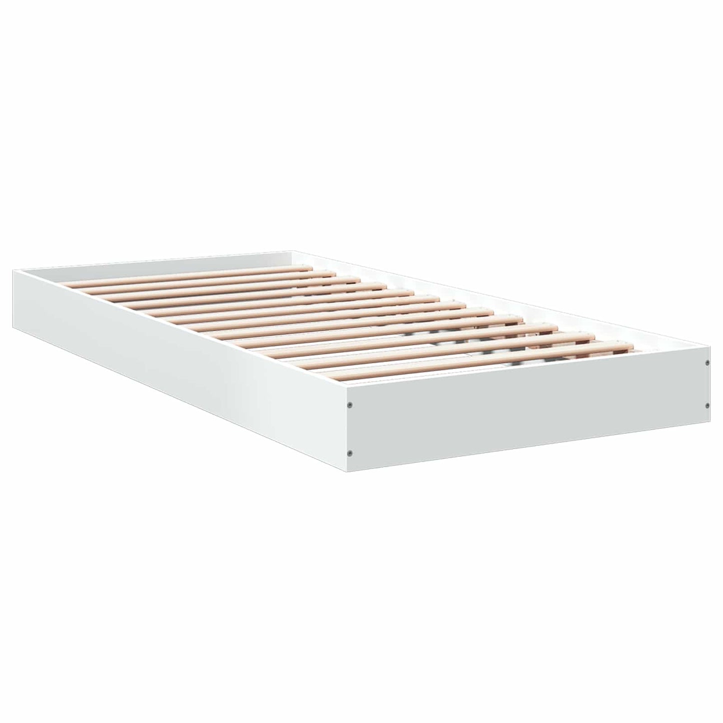 vidaXL Floor Bed Frame White 80 x 200 cm Engineered Wood