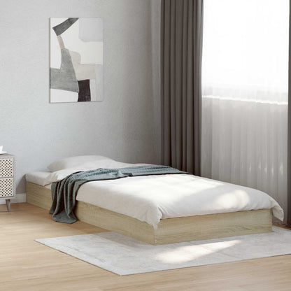 vidaXL Floor Bed Frame Sonoma Oak 80 x 200 cm Engineered Wood