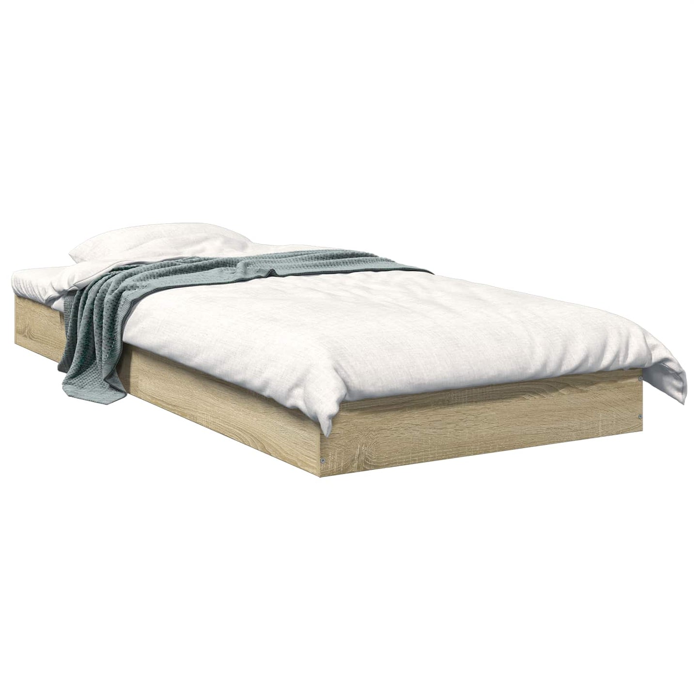 vidaXL Floor Bed Frame Sonoma Oak 80 x 200 cm Engineered Wood