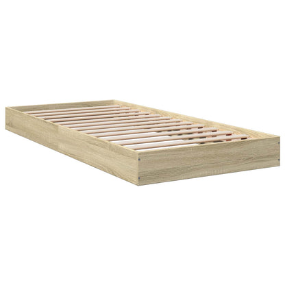 vidaXL Floor Bed Frame Sonoma Oak 80 x 200 cm Engineered Wood