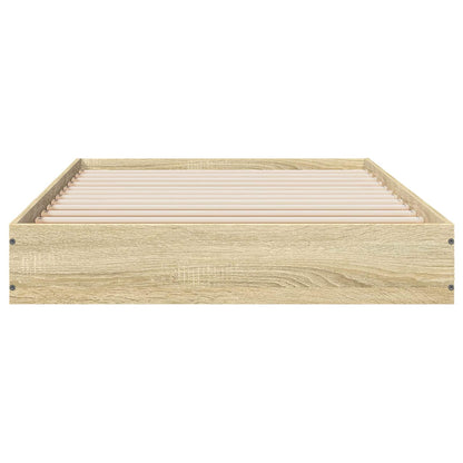 vidaXL Floor Bed Frame Sonoma Oak 80 x 200 cm Engineered Wood