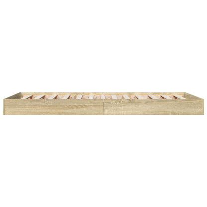 vidaXL Floor Bed Frame Sonoma Oak 80 x 200 cm Engineered Wood