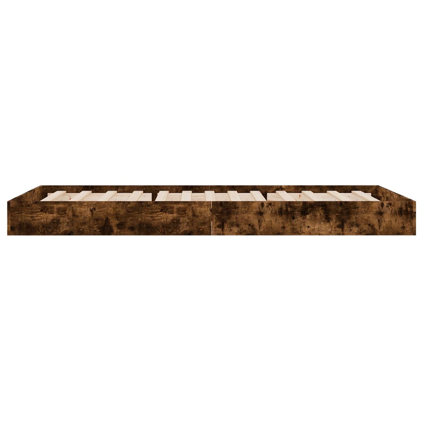 vidaXL Floor Bed Frame Smoked Oak 80 x 200 cm Engineered Wood