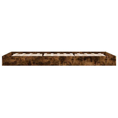 vidaXL Floor Bed Frame Smoked Oak 80 x 200 cm Engineered Wood