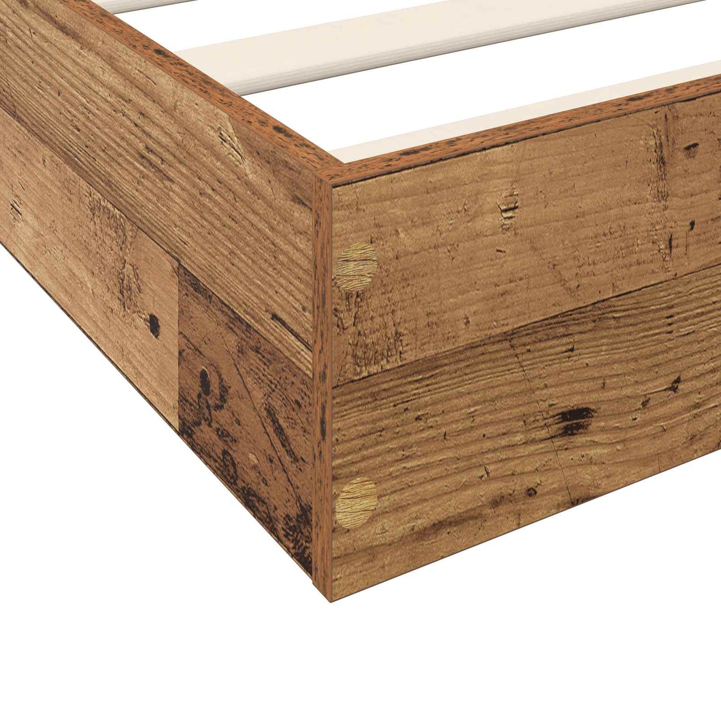 vidaXL Floor Bed Frame Old Wood 80 x 200 cm Engineered Wood