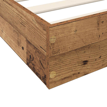 vidaXL Floor Bed Frame Old Wood 80 x 200 cm Engineered Wood
