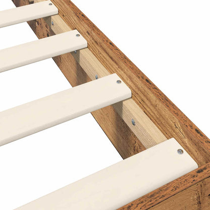 vidaXL Floor Bed Frame Old Wood 80 x 200 cm Engineered Wood