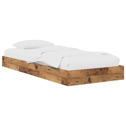 vidaXL Floor Bed Frame Old Wood 80 x 200 cm Engineered Wood