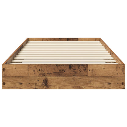 vidaXL Floor Bed Frame Old Wood 80 x 200 cm Engineered Wood