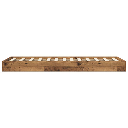 vidaXL Floor Bed Frame Old Wood 80 x 200 cm Engineered Wood
