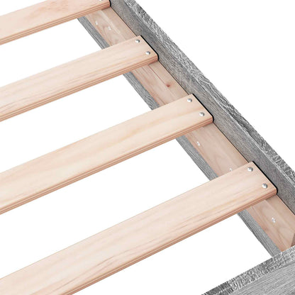 vidaXL Floor Bed Frame Grey Sonoma 80 x 200 cm Engineered Wood