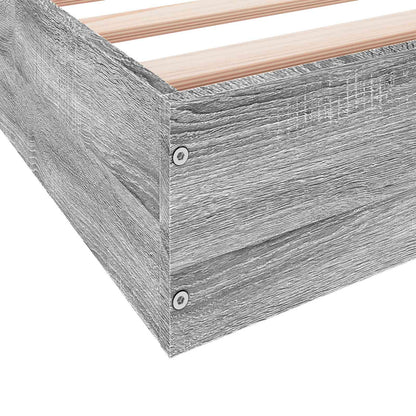 vidaXL Floor Bed Frame Grey Sonoma 80 x 200 cm Engineered Wood