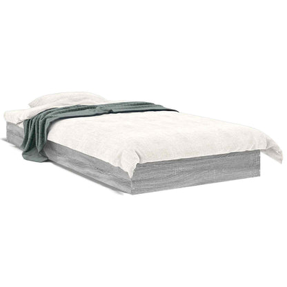 vidaXL Floor Bed Frame Grey Sonoma 80 x 200 cm Engineered Wood