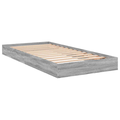 vidaXL Floor Bed Frame Grey Sonoma 80 x 200 cm Engineered Wood