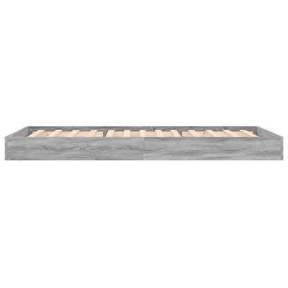 vidaXL Floor Bed Frame Grey Sonoma 80 x 200 cm Engineered Wood