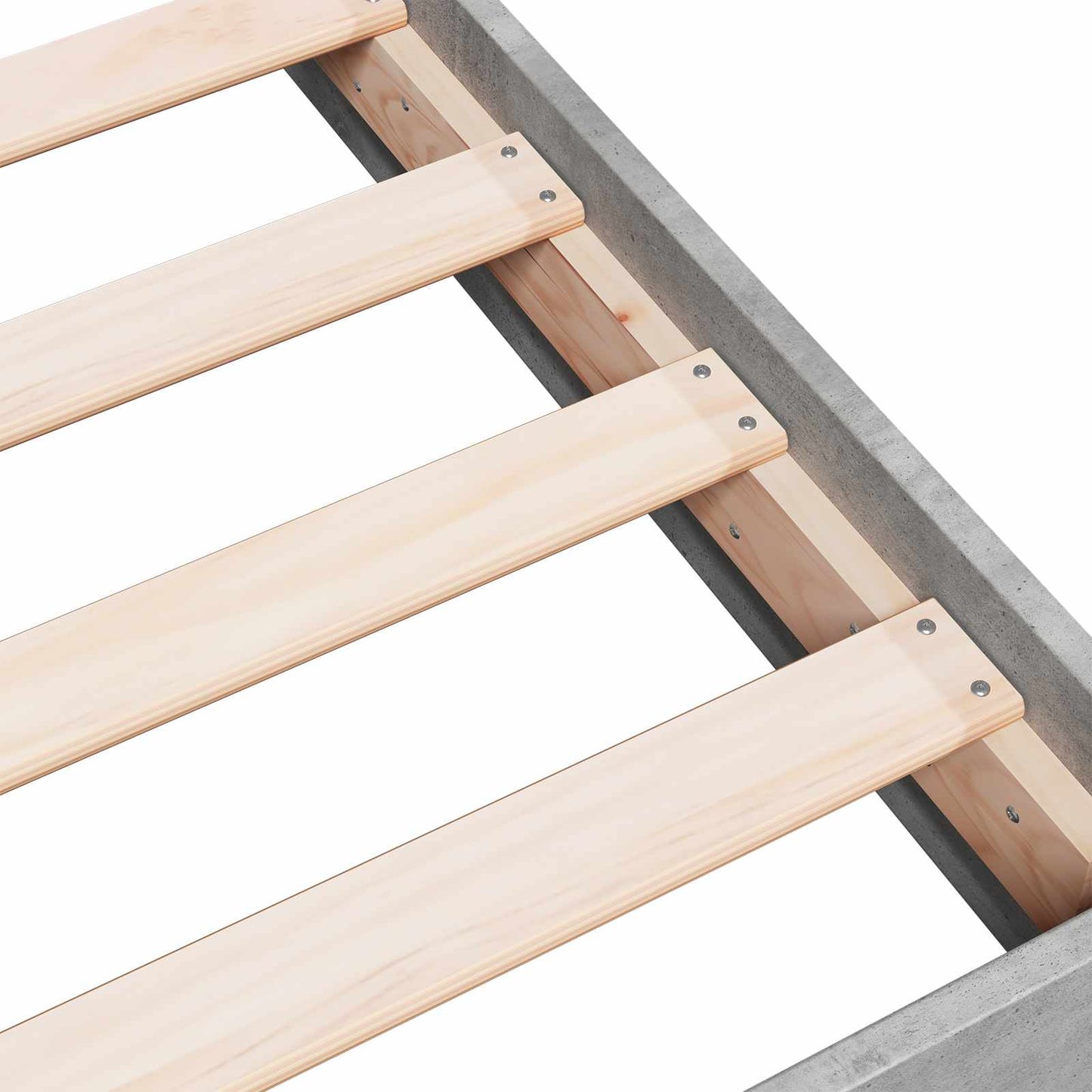 vidaXL Floor Bed Frame Concrete Grey 80 x 200 cm Engineered Wood