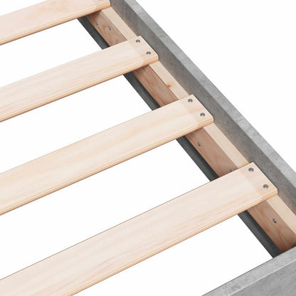 vidaXL Floor Bed Frame Concrete Grey 80 x 200 cm Engineered Wood