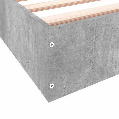vidaXL Floor Bed Frame Concrete Grey 80 x 200 cm Engineered Wood