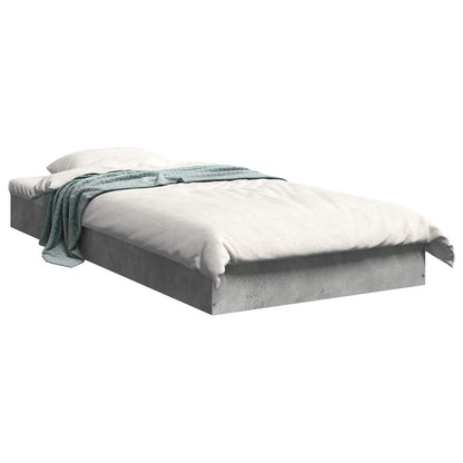 vidaXL Floor Bed Frame Concrete Grey 80 x 200 cm Engineered Wood