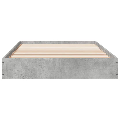 vidaXL Floor Bed Frame Concrete Grey 80 x 200 cm Engineered Wood