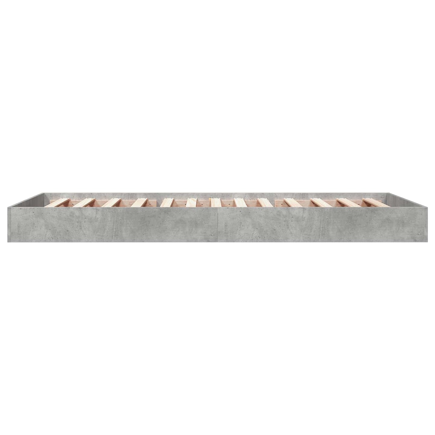vidaXL Floor Bed Frame Concrete Grey 80 x 200 cm Engineered Wood