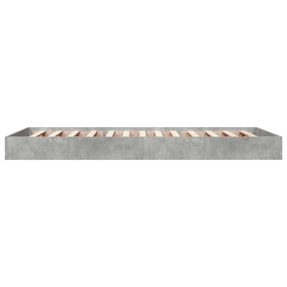 vidaXL Floor Bed Frame Concrete Grey 80 x 200 cm Engineered Wood