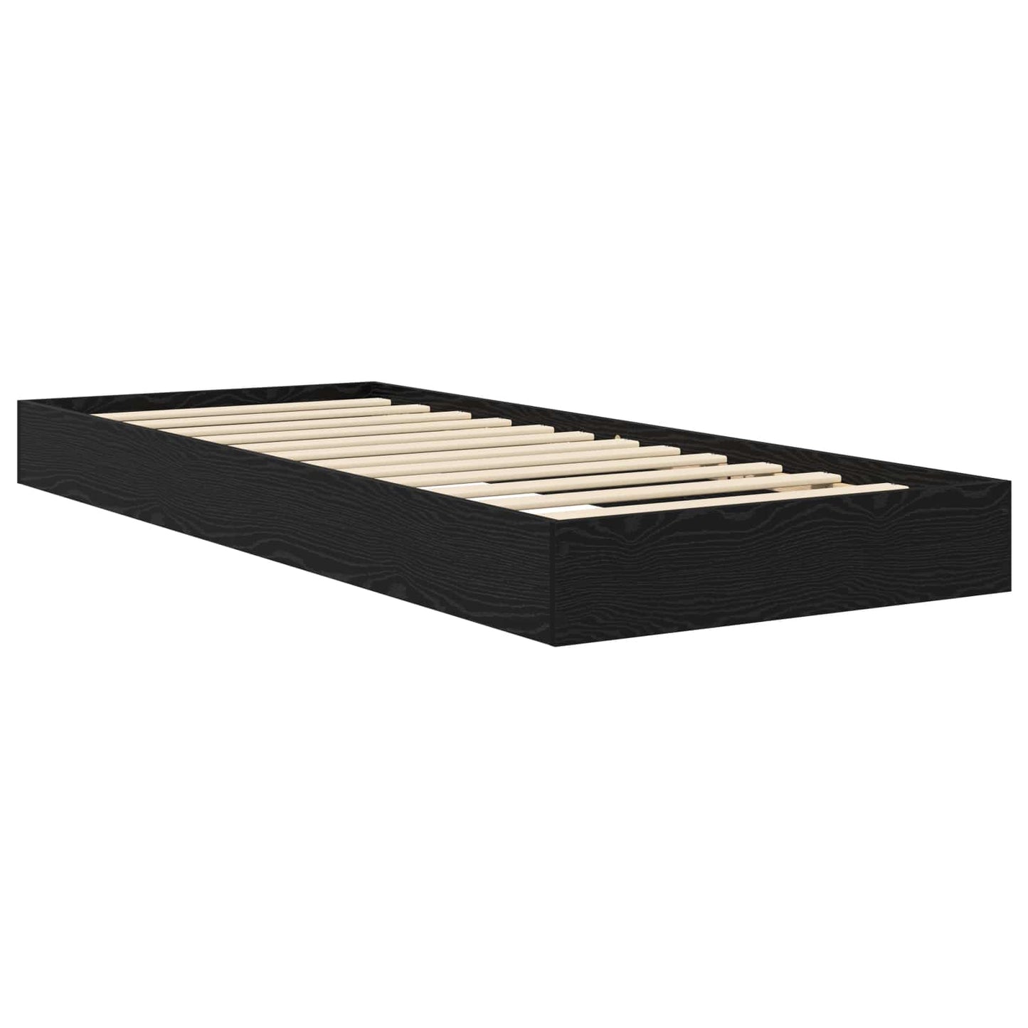 vidaXL Floor Bed Frame Black Oak 80 x 200 cm Engineered Wood