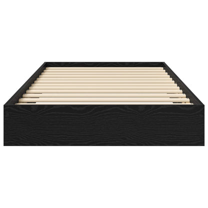vidaXL Floor Bed Frame Black Oak 80 x 200 cm Engineered Wood