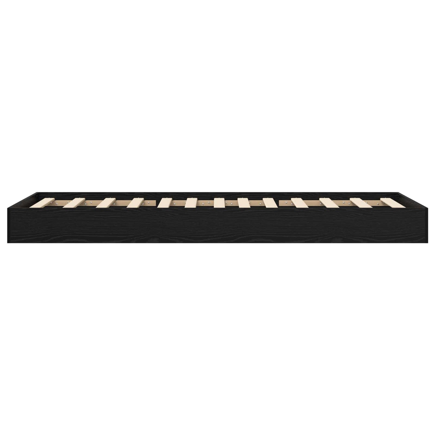 vidaXL Floor Bed Frame Black Oak 80 x 200 cm Engineered Wood
