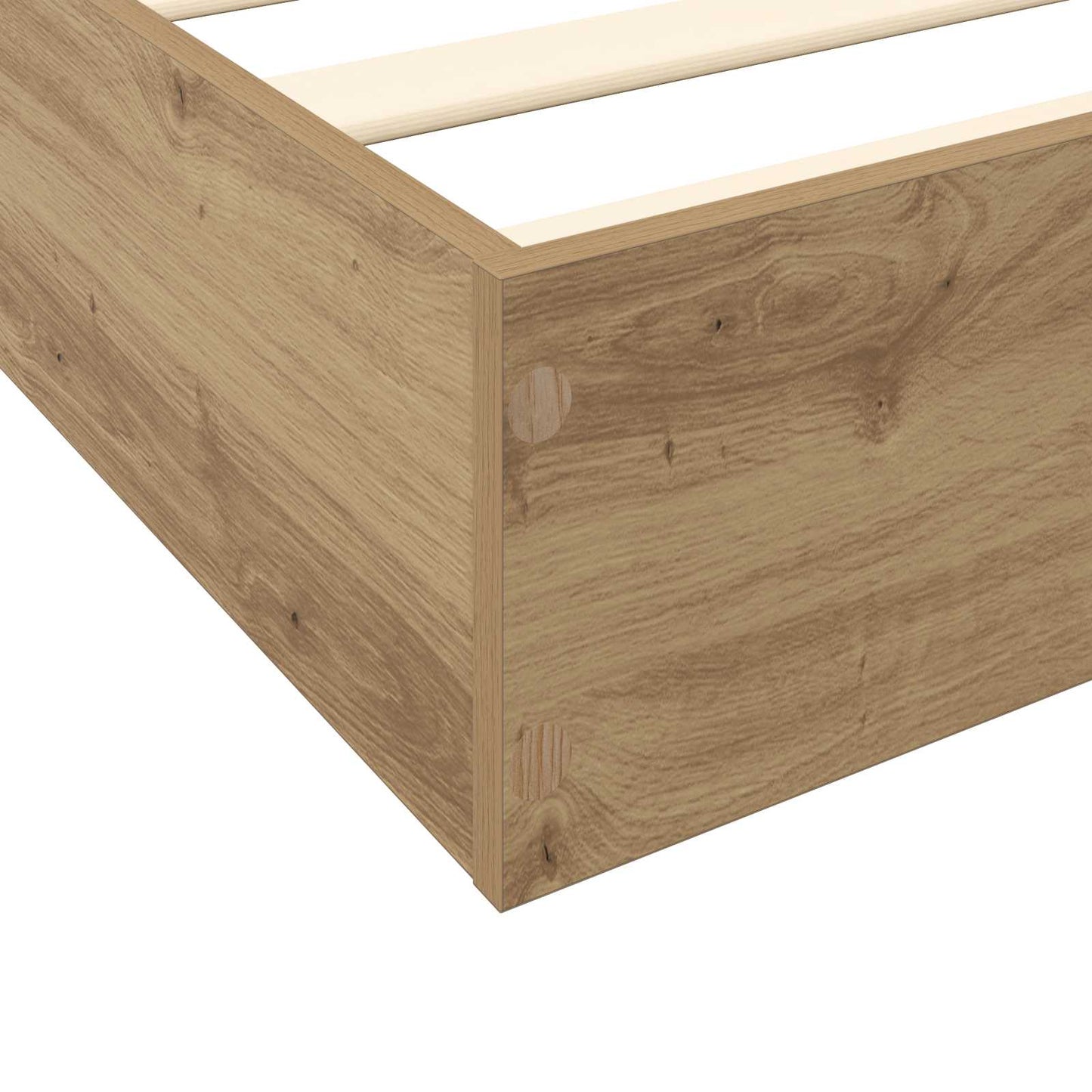 vidaXL Floor Bed Frame Artisan Oak 80 x 200 cm Engineered Wood