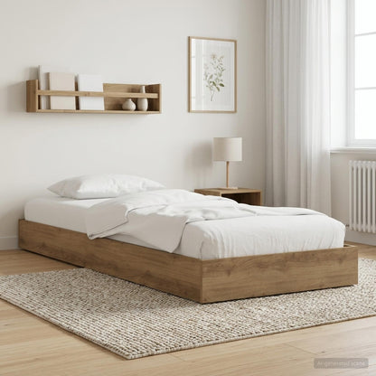 vidaXL Floor Bed Frame Artisan Oak 80 x 200 cm Engineered Wood