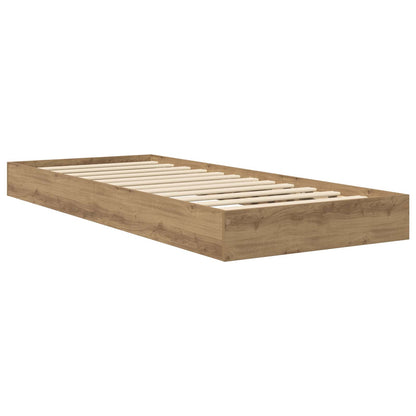 vidaXL Floor Bed Frame Artisan Oak 80 x 200 cm Engineered Wood