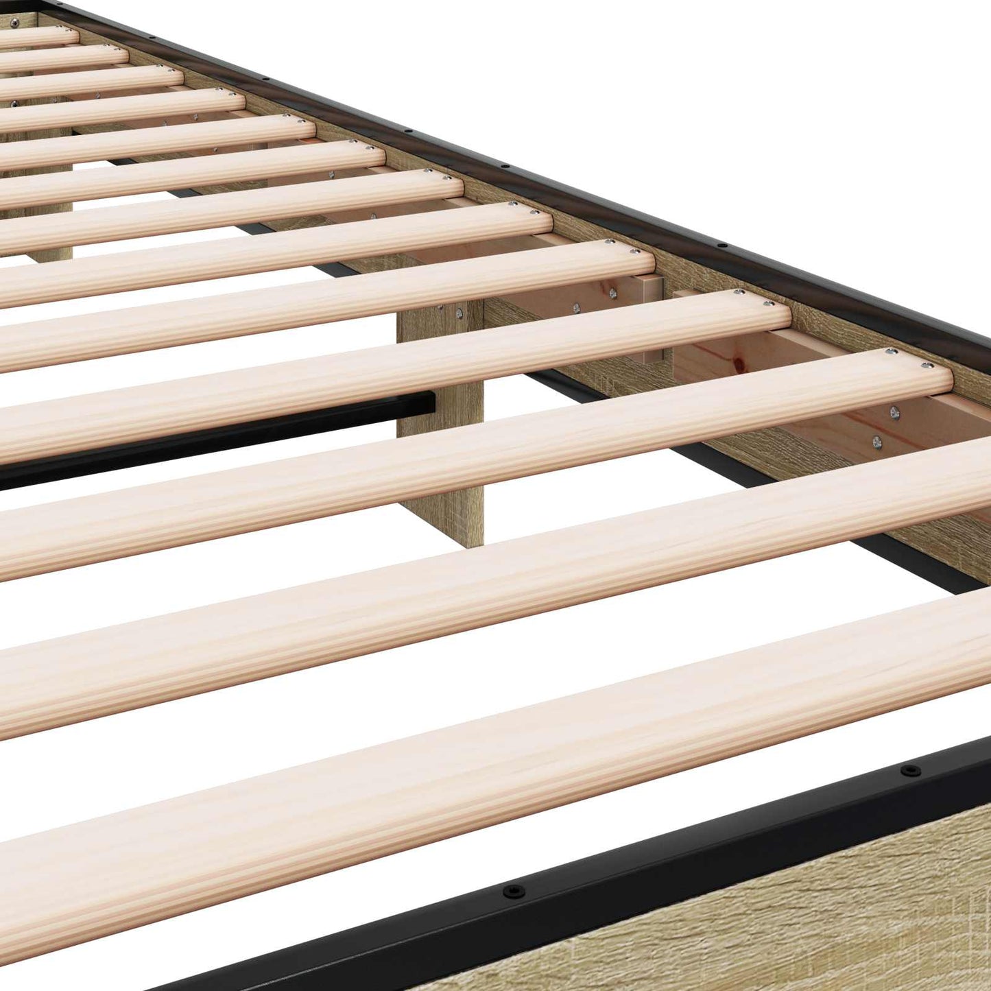 vidaXL Bed Frame with Headboard Sonoma Oak 80 x 200 cm Engineered Wood