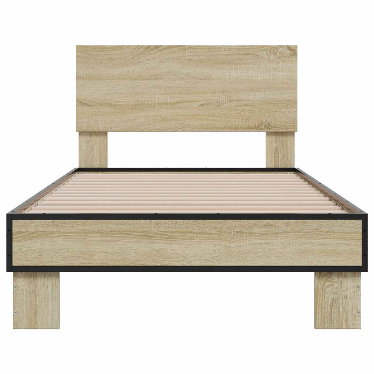 vidaXL Bed Frame with Headboard Sonoma Oak 80 x 200 cm Engineered Wood