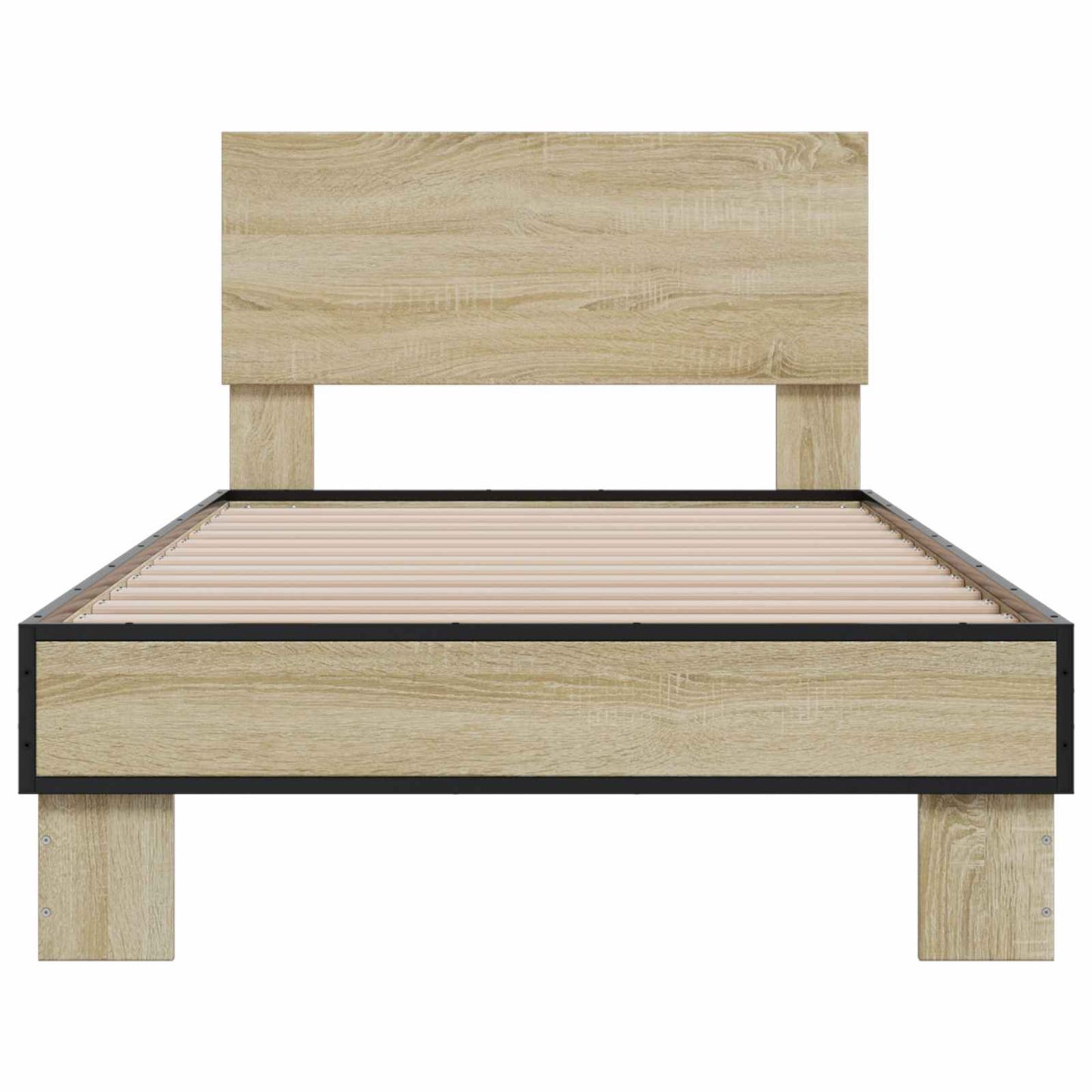 vidaXL Bed Frame with Headboard Sonoma Oak 80 x 200 cm Engineered Wood