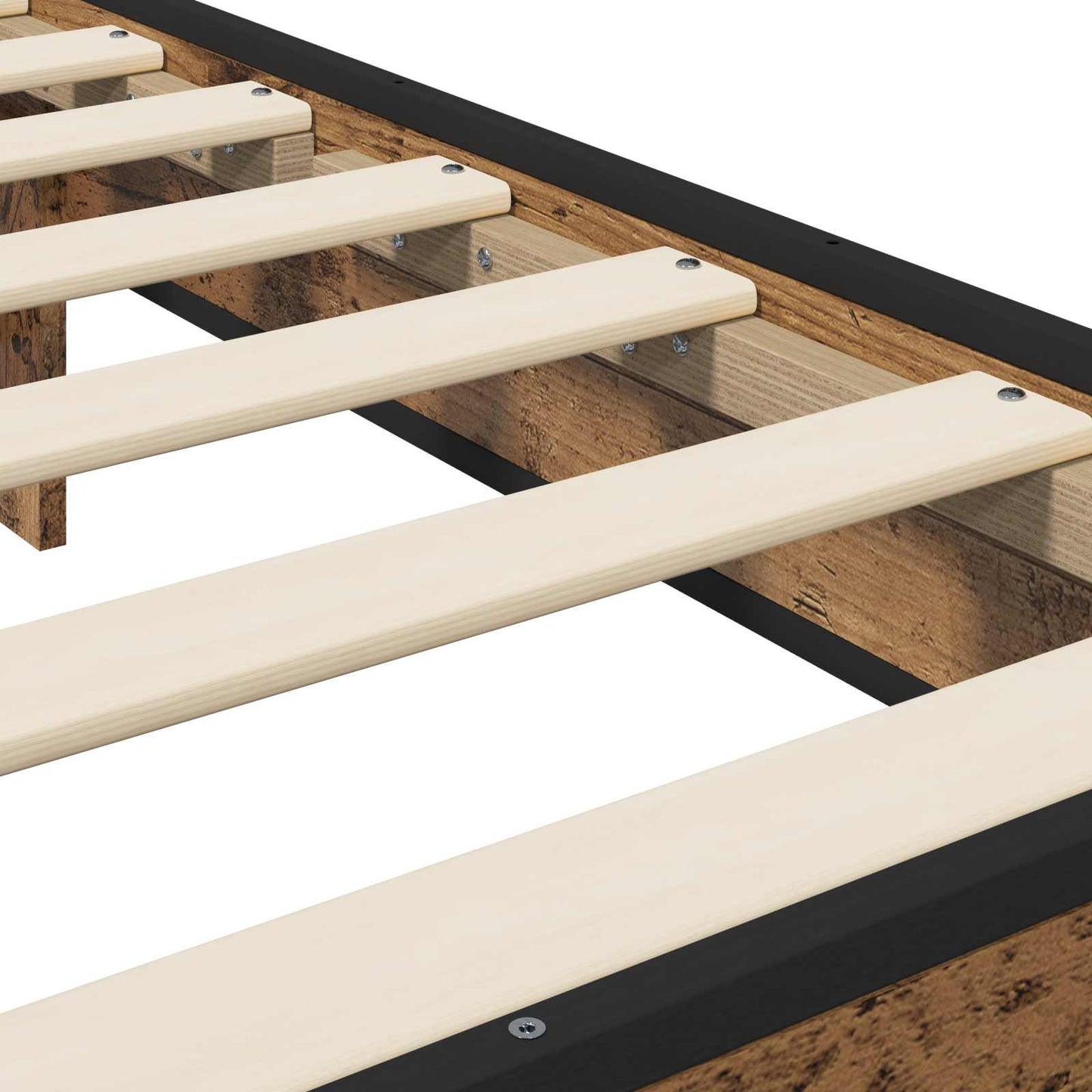 vidaXL Bed Frame with Headboard Old Wood 80 x 200 cm Engineered Wood