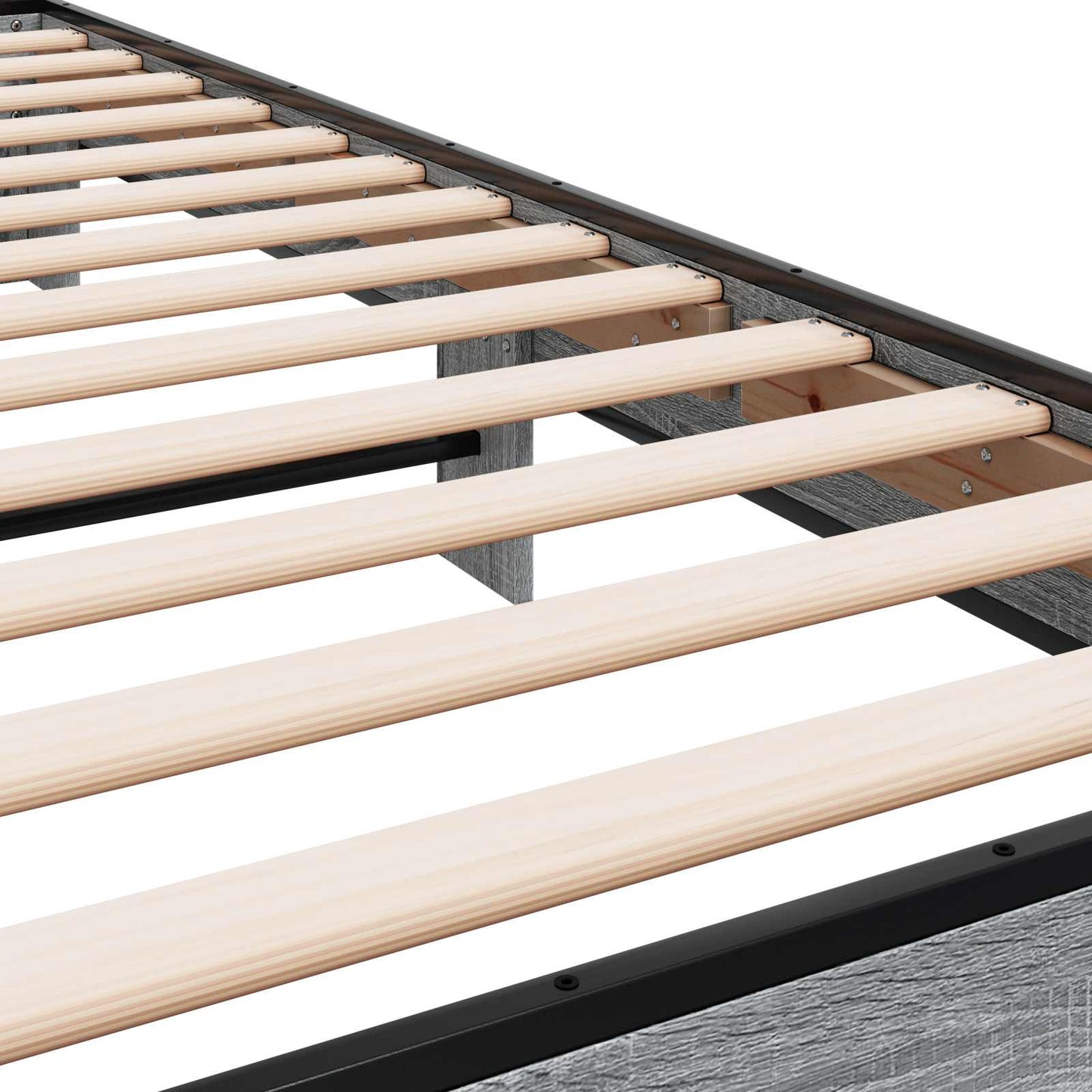 vidaXL Bed Frame with Headboard Grey Sonoma 80 x 200 cm