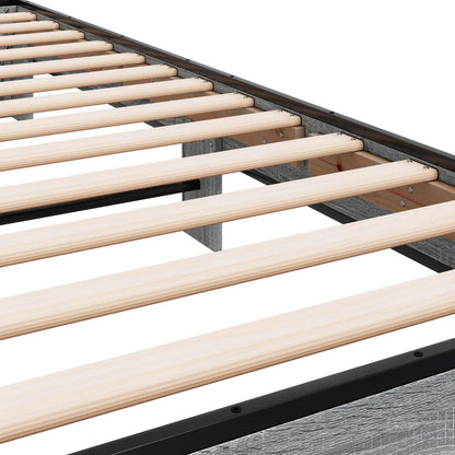 vidaXL Bed Frame with Headboard Grey Sonoma 80 x 200 cm