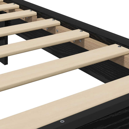 vidaXL Bed Frame with Headboard Black Oak 80 x 200 cm Engineered Wood