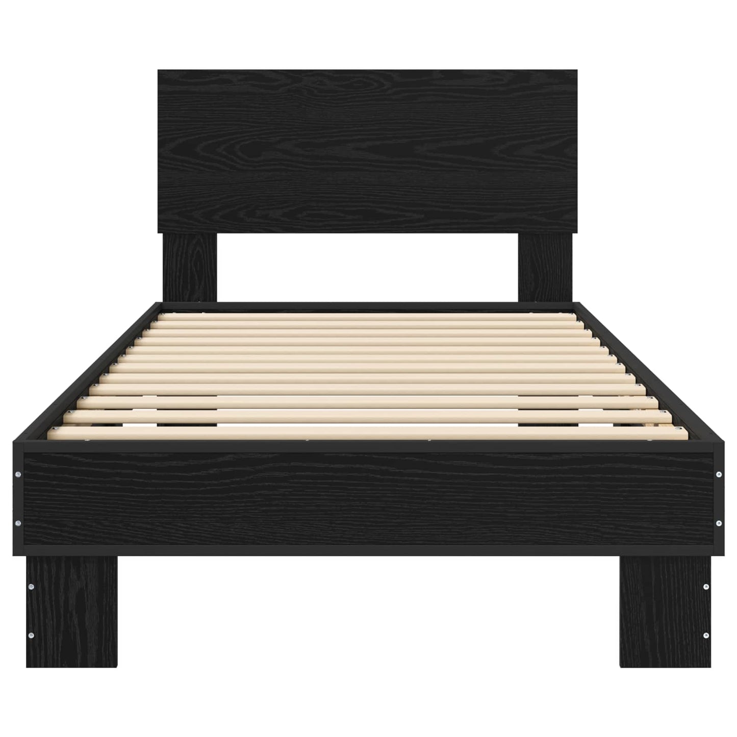 vidaXL Bed Frame with Headboard Black Oak 80 x 200 cm Engineered Wood