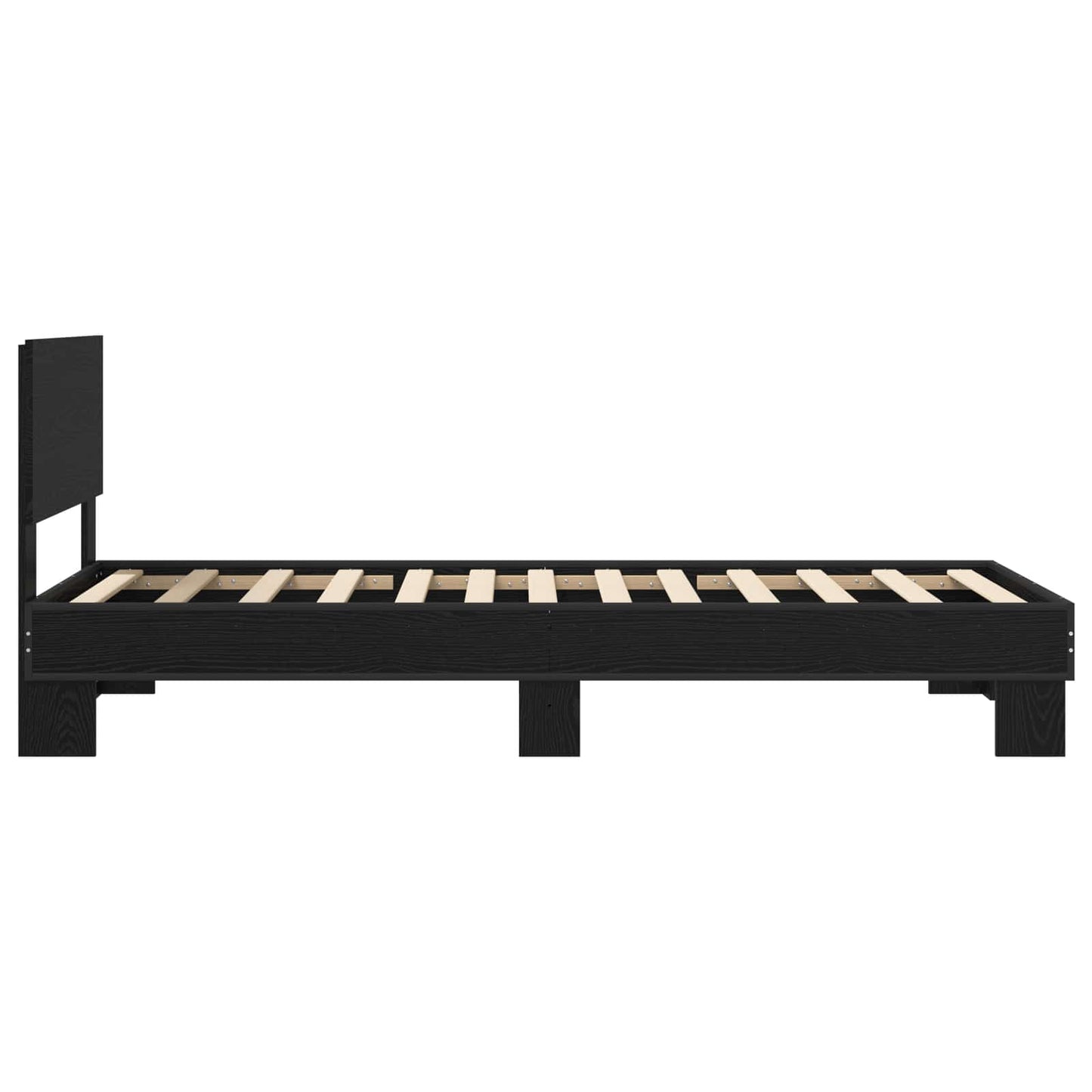 vidaXL Bed Frame with Headboard Black Oak 80 x 200 cm Engineered Wood