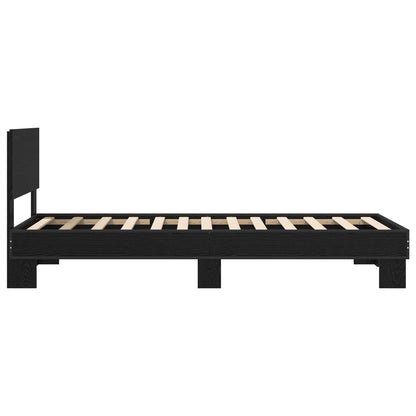 vidaXL Bed Frame with Headboard Black Oak 80 x 200 cm Engineered Wood