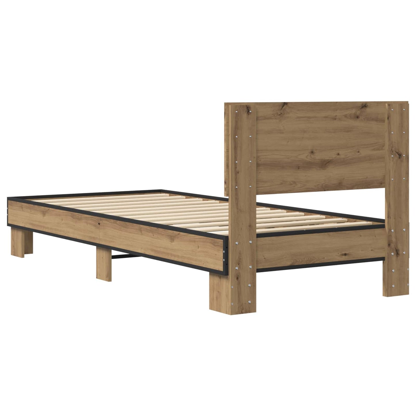 vidaXL Bed Frame with Headboard Artisan Oak 80 x 200 cm