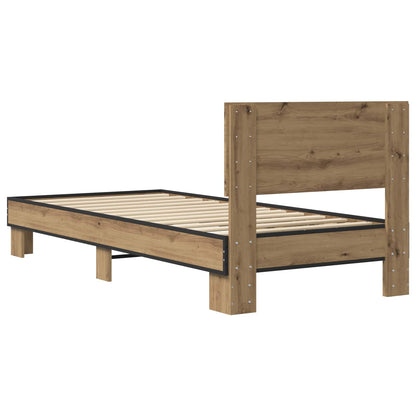 vidaXL Bed Frame with Headboard Artisan Oak 80 x 200 cm