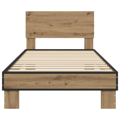 vidaXL Bed Frame with Headboard Artisan Oak 80 x 200 cm