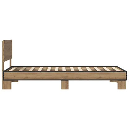 vidaXL Bed Frame with Headboard Artisan Oak 80 x 200 cm