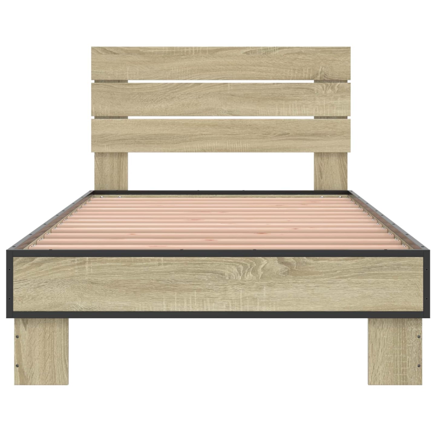 vidaXL Bed Frame with Headboard Sonoma Oak 80 x 200 cm Engineered Wood